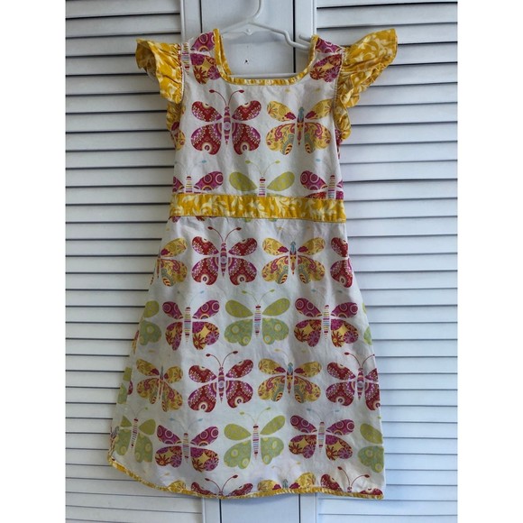 Moxie And Mabel Size 6? Yellow Butterfly Dress - Picture 1 of 6